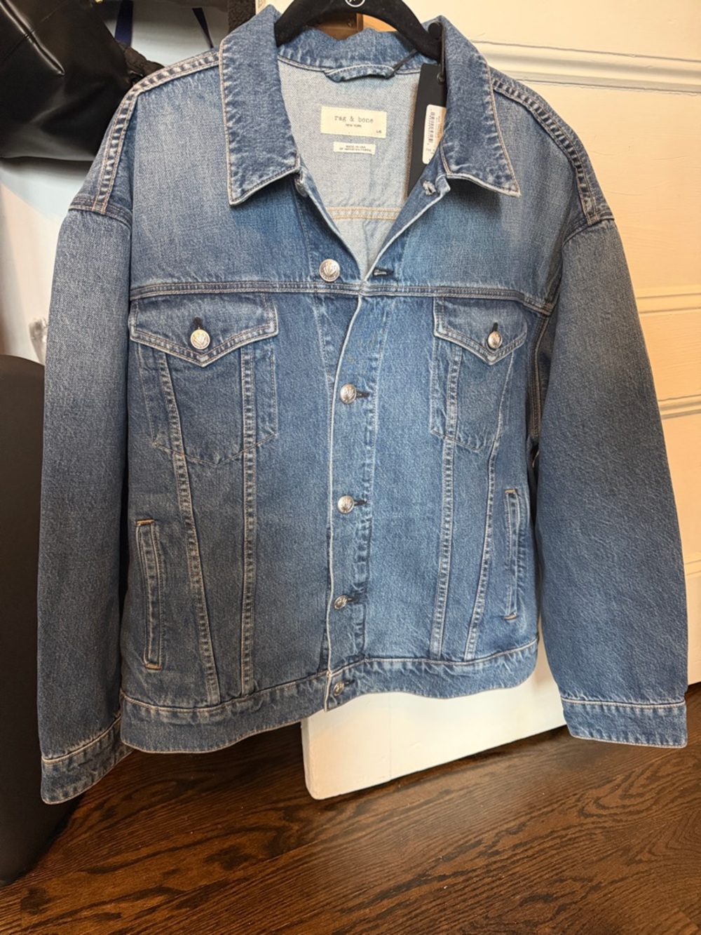 rag & bone Blue Denim Jean Trucker Jacket